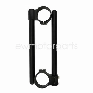 Black 43MM Clip-On Handlebars For Honda CBR600 F4 1999-2000 F4I 2001-2007 2002 - Picture 1 of 12