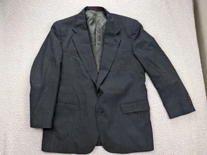 Richard Thomas Eulberg Mens 40L Gray Pinstripe Blazer Jacket Sport Coat - Picture 1 of 14