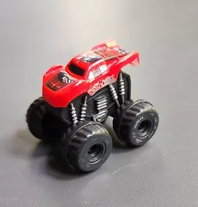 Micro Monster Truck Plastic Vehicle Car Toy Red 77 Mini Machine - Picture 1 of 7