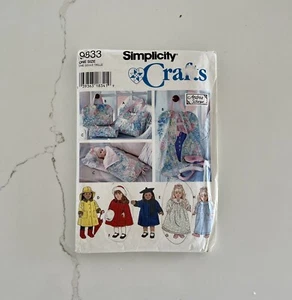18 Inch Doll Clothes Sewing Pattern Simplicity 9833 Complete Uncut Factory Fold - Picture 1 of 3