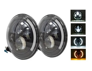 2x Faro 4 LED Angel Eye Halo 12V 24V 40W Faretto Proiettore per Hummer H1 H2 - Foto 1 di 10