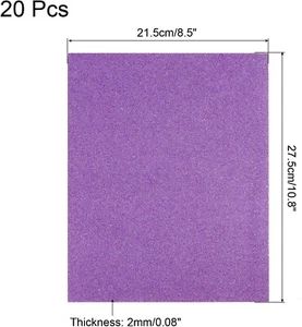 20 PCS A4 Glitter Premium Quality Dark Purple Arts Crafts foam Sheets uk - Picture 1 of 7