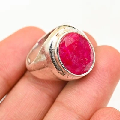 Red Onyx Men's Ring Solid 925 Sterling Silver Statement Lovely Ring AllSize M756 - Image 1 of 4