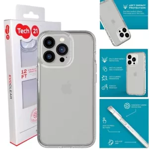 Official Genuine Tech21 (iPhone 13 PRO) Evo Clear Case Shockproof Tough Cover - Picture 1 of 9