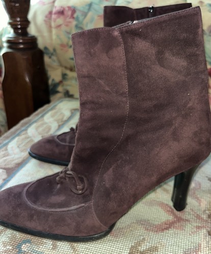 TOD’S Stivaletti marroni pelle scamosciata tacco misura 8 5 38 5