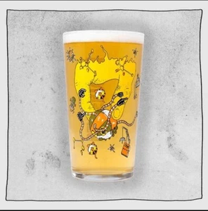 Set Of 2 x Beavertown Nanobot Pint Glasses 20oz Brand New 100% Genuine - Picture 1 of 3