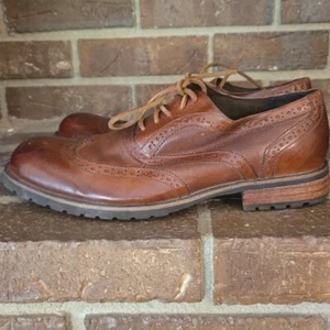 Steve Madden Punta de Ala Oxford Marrón Zapatos Informales Para Hombre Talla 10.5 Jersey Cuero - Imagen 1 de 7