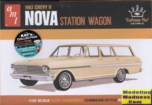 AMT/MPC AMT1202 - 1/25 1963 Chevy II Nova Station Wagon - Neu - Picture 1 of 1