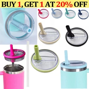 40Oz Tumbler Flip Straw Lid Replacement for Stanley Quencher Spill Proof Lid NEW - Picture 1 of 28