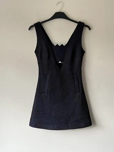 Mini vestido autorretrato para mujer UK 8 negro azul encaje recortado - Imagen 1 de 10