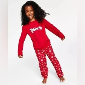 Family Pajamas Matching Kids Merry Snowflake Mix It holiday M(8) - Picture 1 of 9