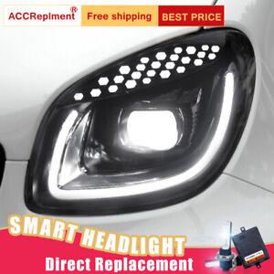 2Pcs For Smart ForTwo 2016-2017 Headlights assembly Led Lens Projector LED DRL
