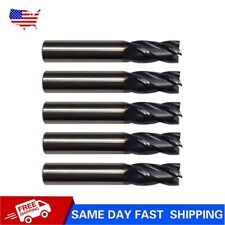 5 PCS 1/2" 4 FLUTE CARBIDE END MILL - TiALN COATED