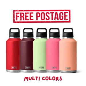 YETI Rambler Drink Bottle 64 oz (1.9l) with Chug Cap -Multi Colour- Brand New - Picture 1 of 32