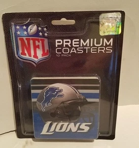 Rico industries NFL Lions Football Premium Coasters 10 Pack - Bild 1 von 1
