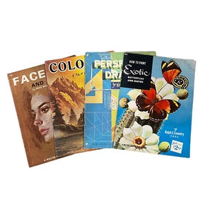 Lot of 4 Walter T Foster Art Books Faces Butterflies Color Perspective - Picture 1 of 8