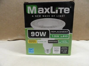 (12) MaxLite LED PAR38 Light Bulb 13W=90W Flood 35 Dimmable Warm White 3000K - Picture 1 of 7