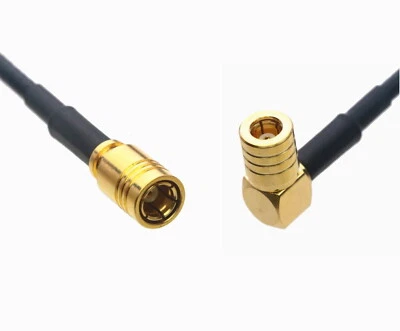 SMB Female to SMB Female Right Angle Coaxial Cable For Antenna Radio 0.5~15FT - Image 1 of 3