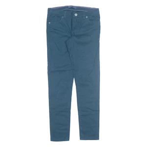 LEVI'S Sateen Trousers Blue Slim Jegging Girls W26 L26 - Picture 1 of 6