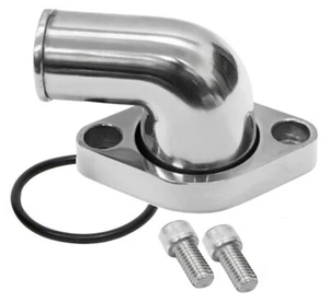 Polished Aluminium 90 Degree Swivel Water Neck/Thermostat Housing SBC BBC 55 Up - Picture 1 of 1