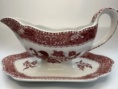 Spode England PINK CAMILLA  Sauciere Geschirr - Bild 1 von 3