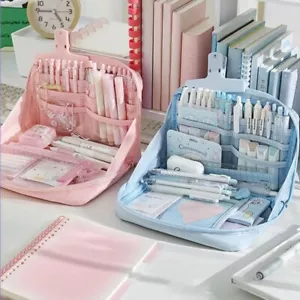 12-Layer Pencil Case 90 Degree Large Opening Stationery Organizer Pen Bag Gift - Picture 1 of 15