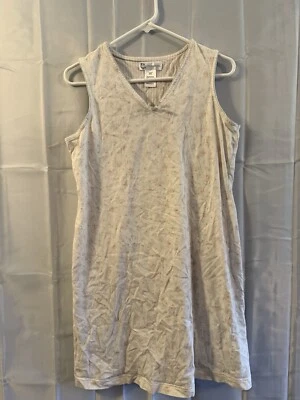 classic elements sleeveless nightgown pajamas pink flowers v neck M Grandma - Image 1 of 4