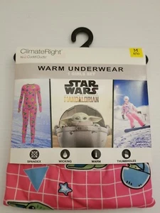 Disney MANDALORIAN Warm Underwear Climate Right by Cuddl Duds Girls Size M 8/10 - Picture 1 of 6