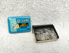 1940s Vintage De Luxe Gramophone Needles Advertising Tin needles Inside TB1014
