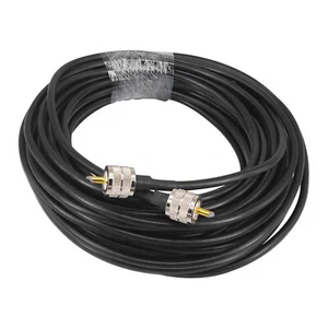 1Pcs CB Radio Antenna RG58 Coaxial Coax Cable 50Ohm UHF PL-259 Male to Male 50ft - Zdjęcie 1 z 8