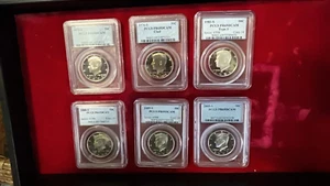 Lot of 6 Kennedy half dollars proof PR 69 DCAM 1973, 1976, 1981, 2000, 2005 - Picture 1 of 8