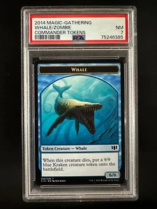 2014 Magic Gathering - Whale/Zombie - Commander Tokens - PSA 7 - Picture 1 of 2