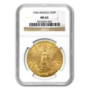 1926 Mexico Gold 50 Pesos MS-63 NGC - Picture 1 of 3