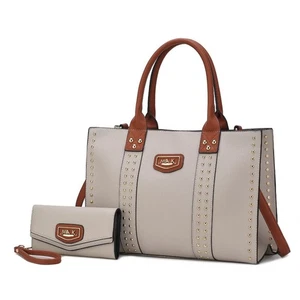 MKF Collection Davina Tote Handbag with wallet Vegan Leather Crossover Womens Pu - Picture 1 of 87