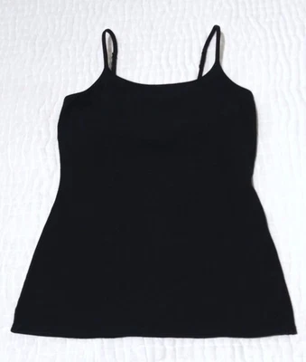 EXPRESS 'Best Loved Bra Cami' Stretch Cotton/Spandex Fitted w/Shelf Bra Black M - Image 1 of 3