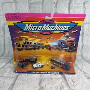MICRO MACHINES 1998 30 HIGHWAY TRUCKERS SEMI BUS POLICE WAITRESS DRIVER FIGURES - Picture 1 of 11