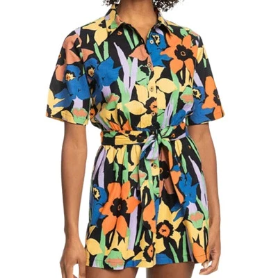 Roxy Real Yesterday Floral Printed Romper Size M - Image 1 of 4