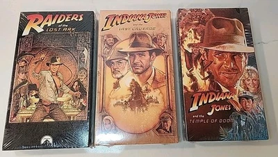 Indiana Jones Trilogy VHS Lot of 3 Video Tapes Factory Sealed - Image 1 of 4