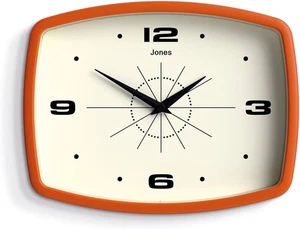 Movie wall clock | Retro rectangular clock | 25cm | Orange | Cool designer look - Picture 1 of 7