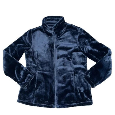Chaqueta de felpa de piel sintética para mujer 32 Degrees Heat azul grande acogedora” Foto 1 de 4