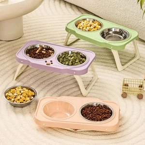 Anti-flip Pet High Footed Bowl Elevated Pet Feeder Bowl  Dog Accessories - Picture 1 of 15