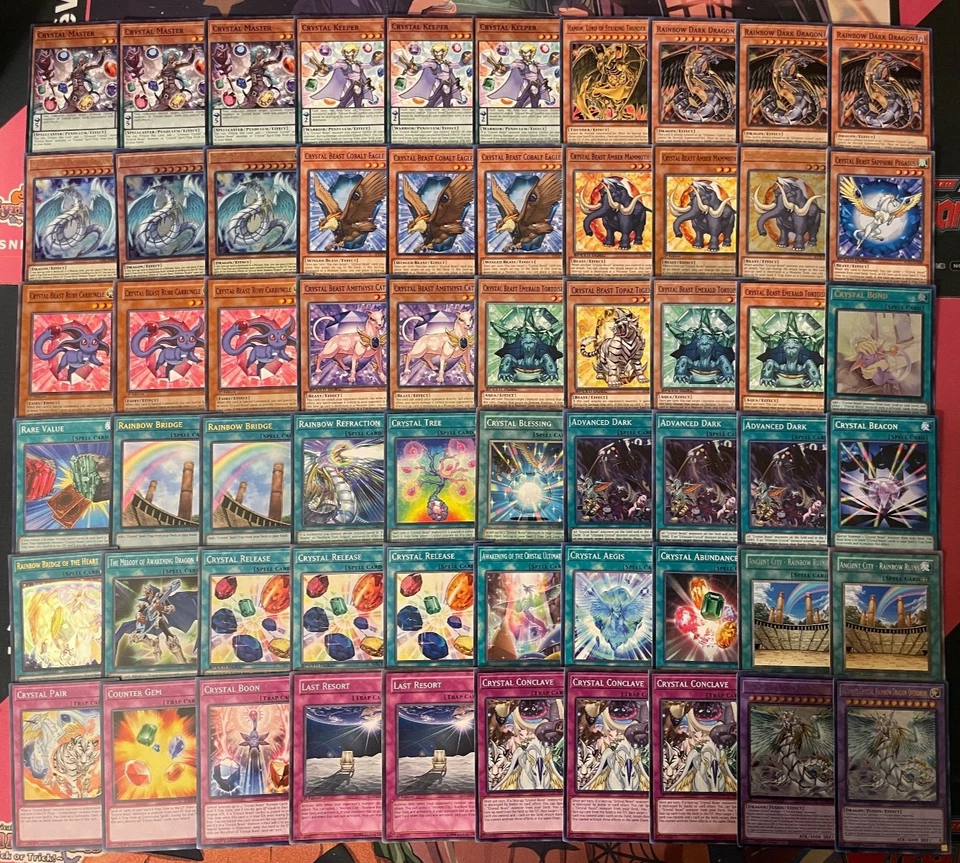 YUGIOH - CRYSTAL BEAST DECK - RAINBOW DRAGON OVERDRIVE, BRIDGE, SAPPHIRE PEGASUS - Image 1 of 1