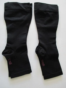 MEDIVEN MEDICAL COMFORT 15-20 mmHg COMPRESSION STOCKINGS OPEN TOE BLACK SIZE III - Picture 1 of 4