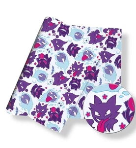 Gengar Pokemon Anime Figur Kawaii 100% Baumwollstoff Polyester 50x145CM - Bild 1 von 1