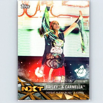 2017 Topps WWE Women's Division Bayley / Carmella #NXT-11 Matches and Moments - Image 1 of 2