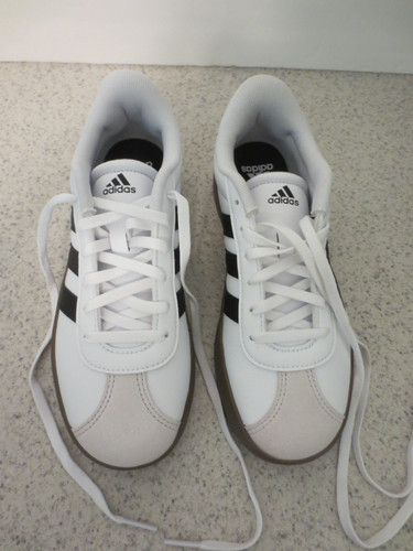 Adidas Kids VL Court 3.0 100% originali marca bianche taglia USA 3.5 nuove di zecca