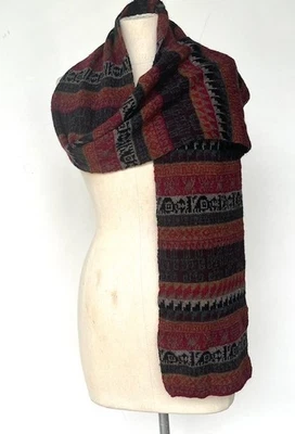 Estirpe Inca Baby Alpaca Scarf Shawl Wrap Geometric Stripe  9.5"x 68.5" - Image 1 of 4