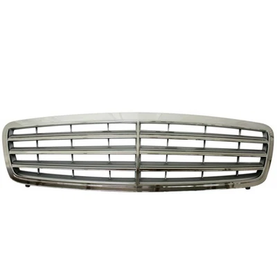 For 01-07 Benz C-Class (w/Elegance Pkge) Front Grill Grille Assembly Chrome/Gray - Изображение 1 из 4