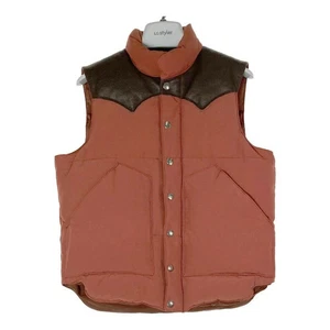 SUGAR CANE Leather York Down Vest Brown sizeS Used rm _#104 - Picture 1 of 10