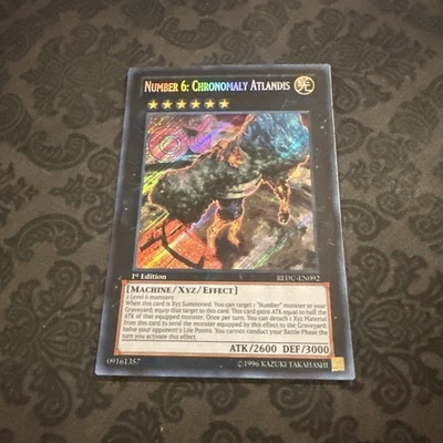 Yugioh Number 6: Chronomaly Atlandis REDU-EN092 Secret Rare 1st Ed - Image 1 of 2